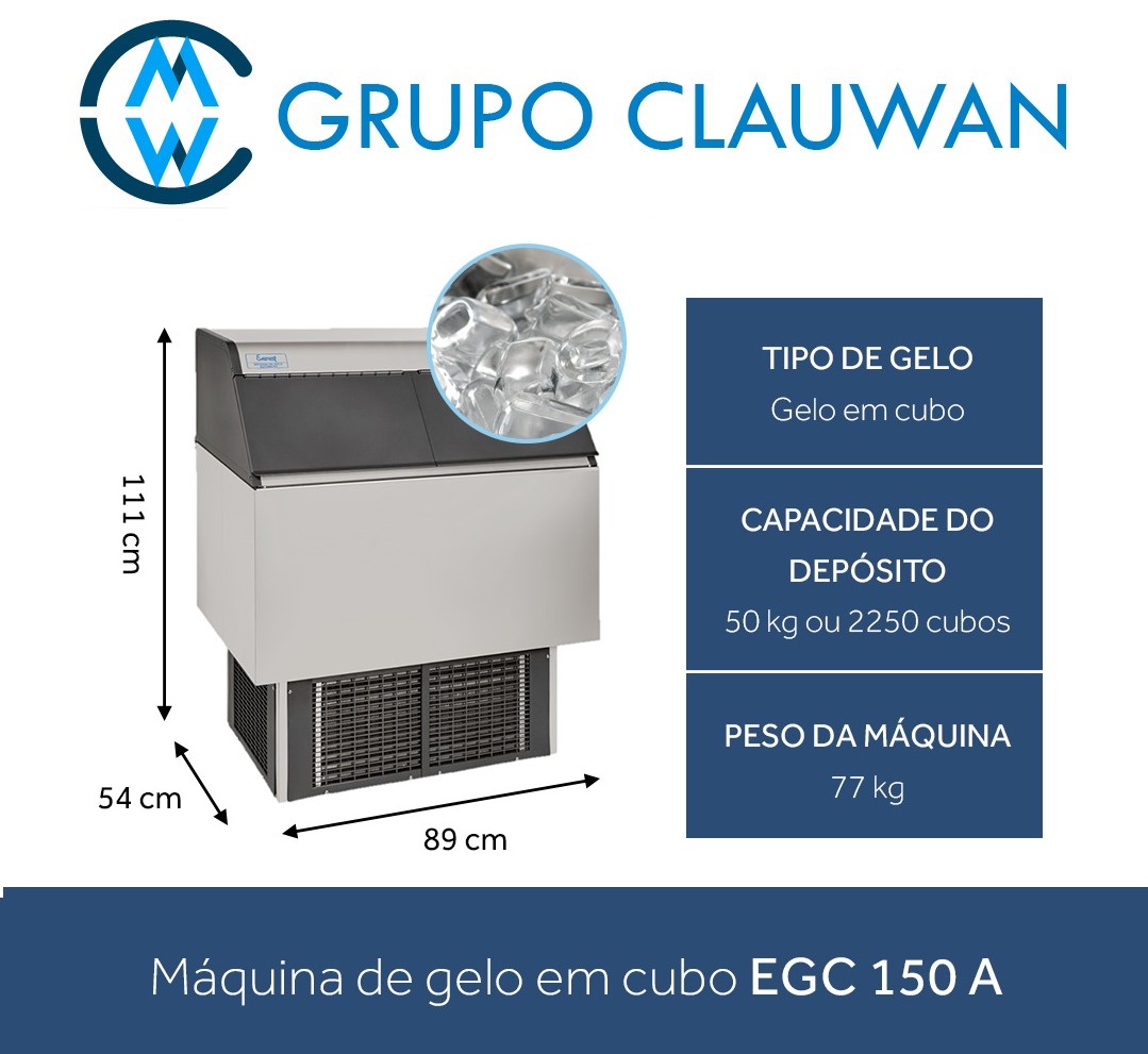 Especializada Máquina de Gelo EGC 150A Everest Especializada Máquina de Gelo EGC 150A Everest