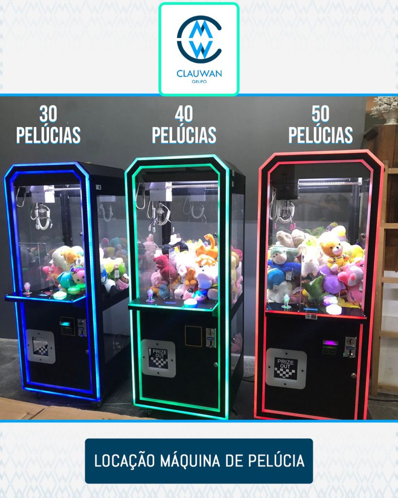 Locação máquina de pelúcia